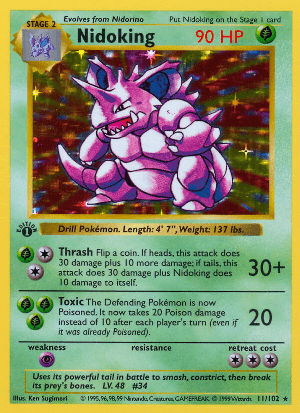 Nidoking Base card