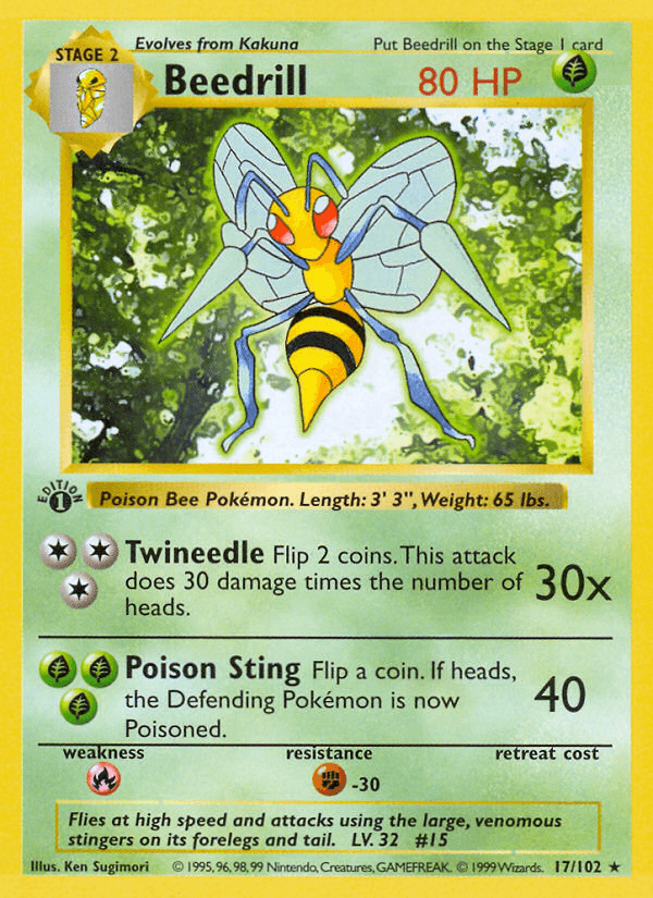 Beedrill Base card
