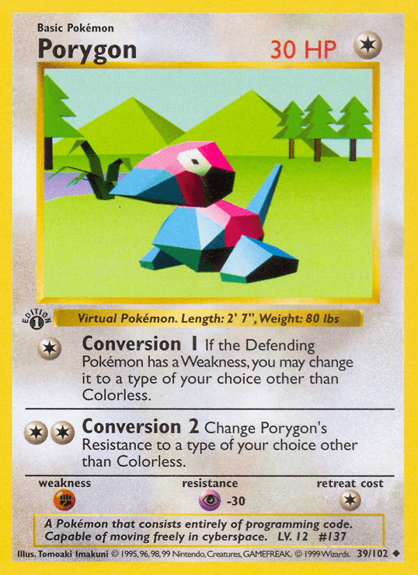 Porygon Base card