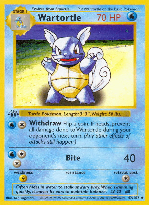 Wartortle Base card