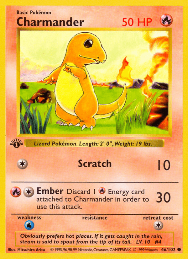 Charmander Base card