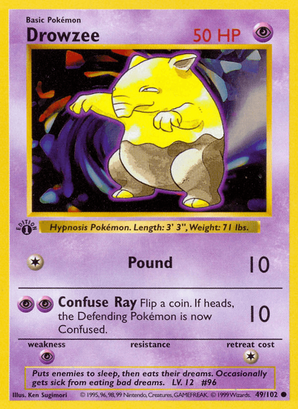 Drowzee Base card