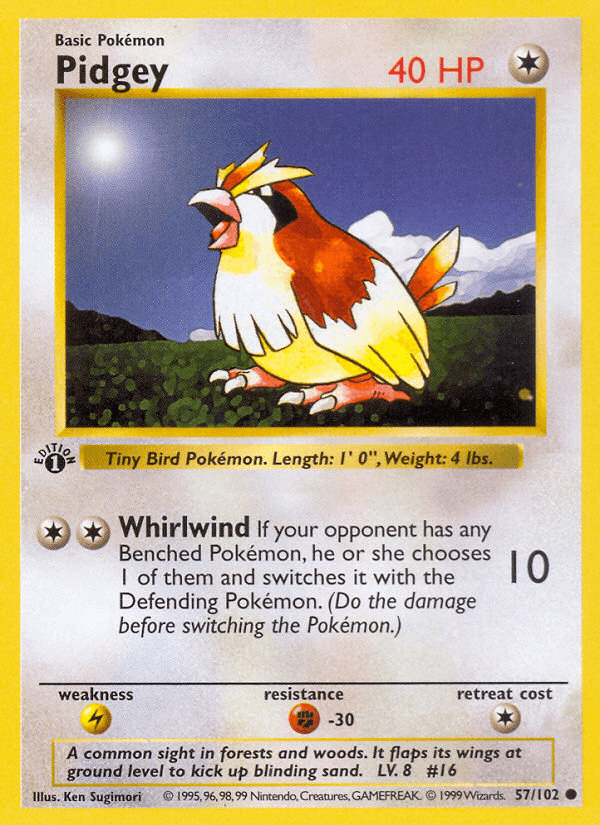 Pidgey Base card