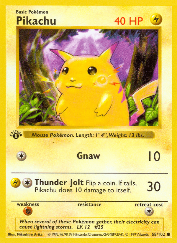 Pikachu Base card