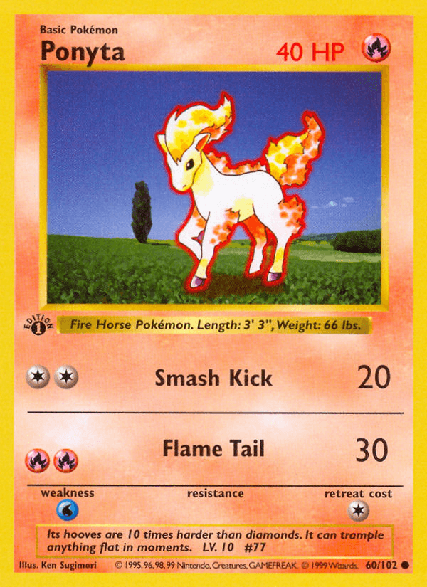 Ponyta Base card