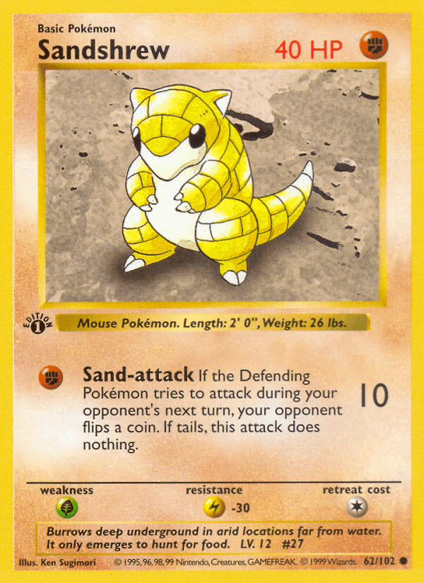 Sandshrew Base card