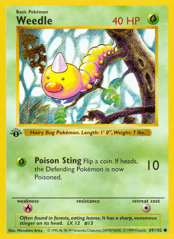 Weedle Base card