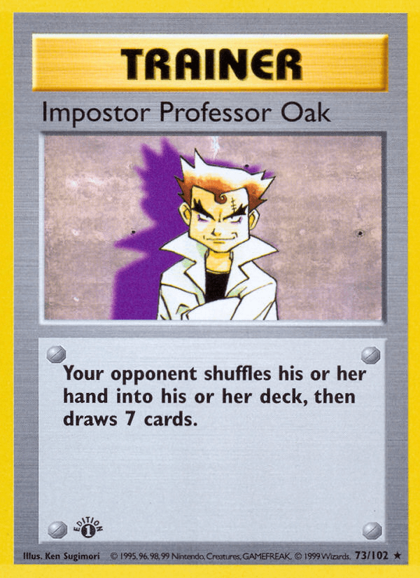 Impostor Professor Oak Base card