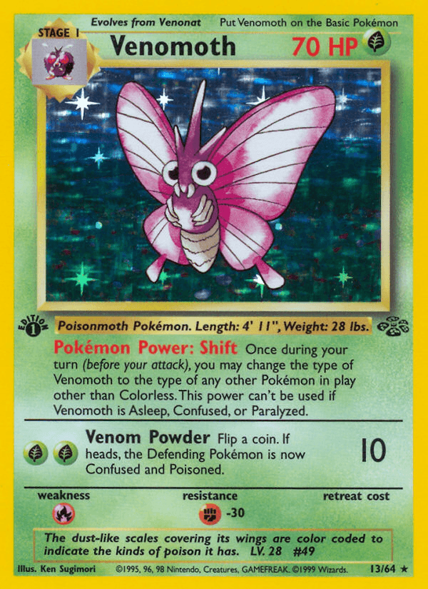 Venomoth Jungle card