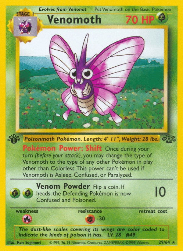 Venomoth Jungle card
