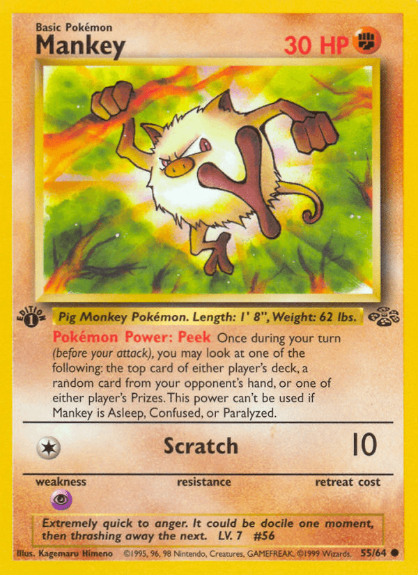 Mankey Jungle card