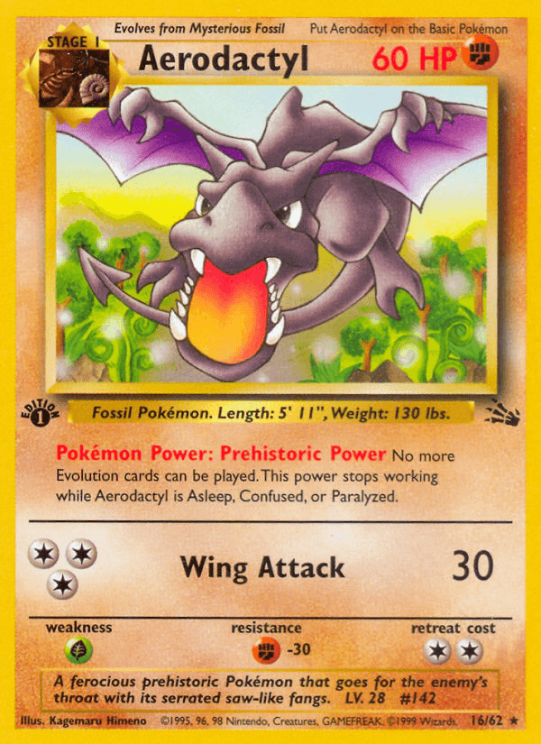 Aerodactyl Fossil card