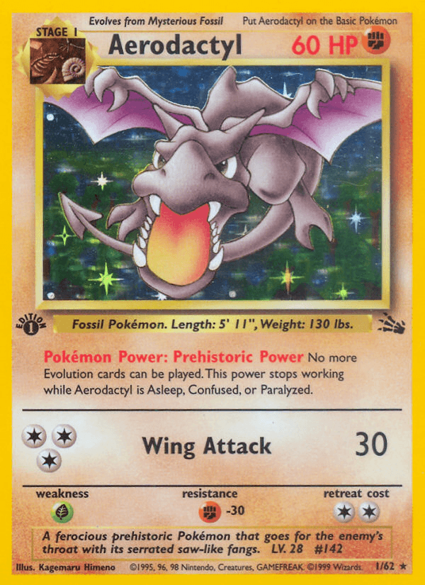 Aerodactyl Fossil card