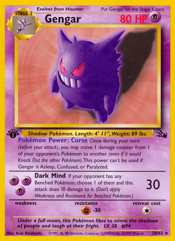 Gengar Fossil card
