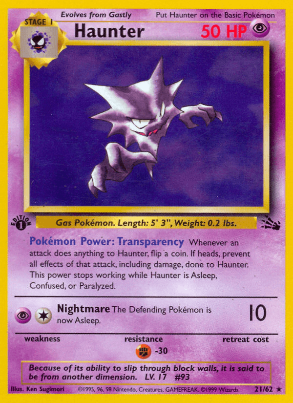 Haunter Fossil card