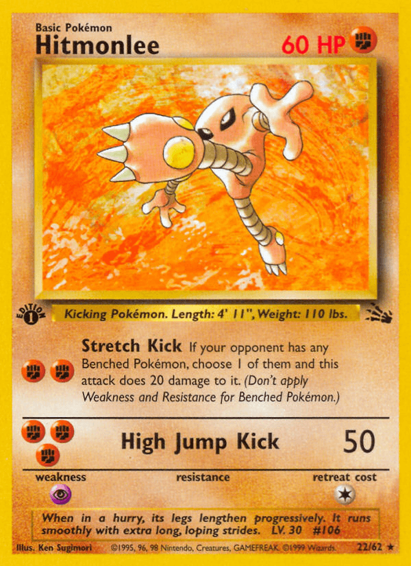 Hitmonlee Fossil card
