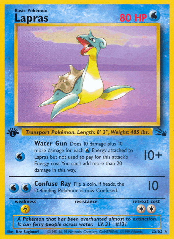 Lapras Fossil card