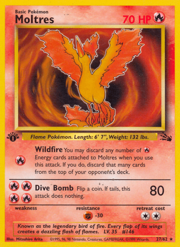 Moltres Fossil card