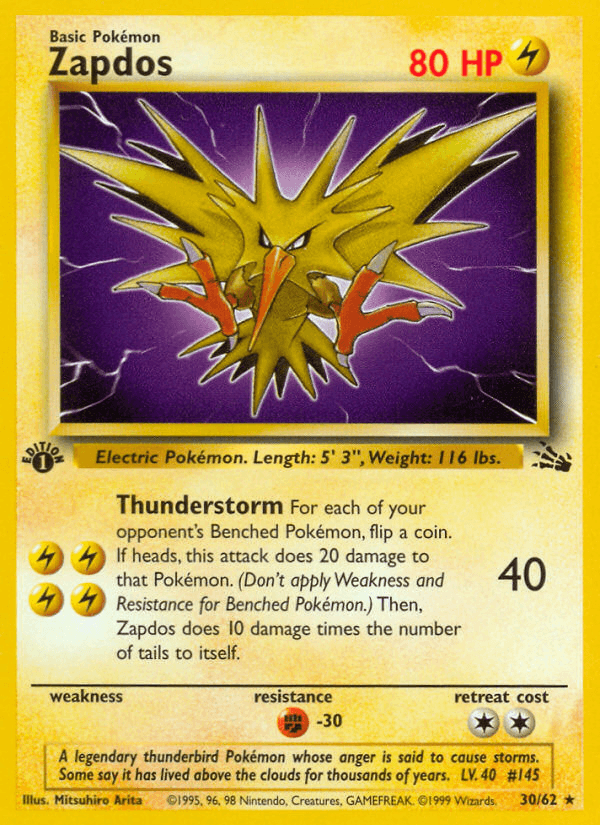 Zapdos Fossil card