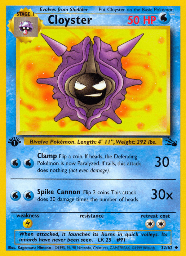 Cloyster Fossil card