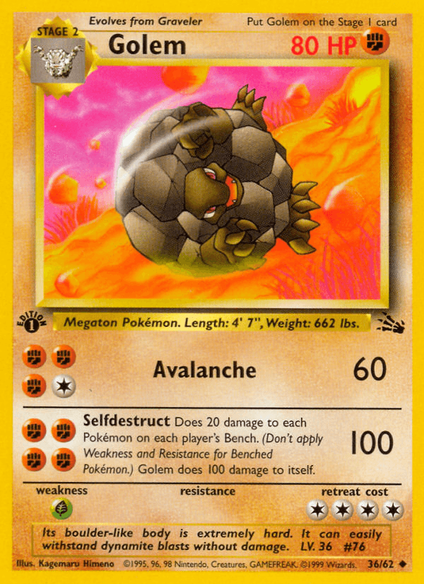 Golem Fossil card