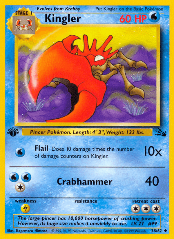 Kingler Fossil card