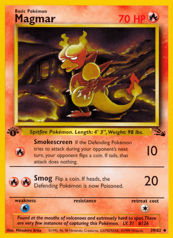 Magmar Fossil card