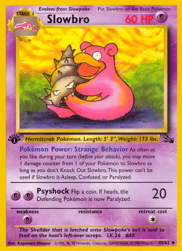 Slowbro Fossil card