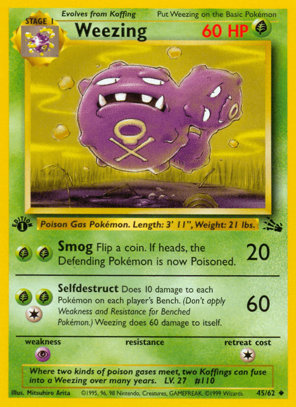 Weezing Fossil card
