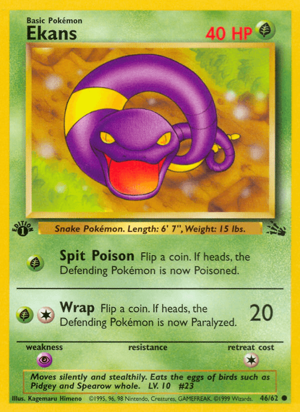 Ekans Fossil card