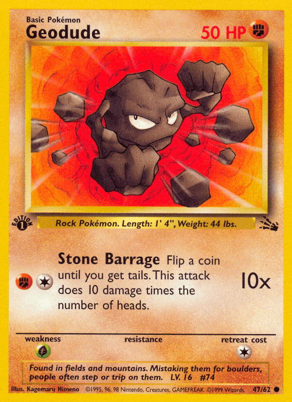 Geodude Fossil card