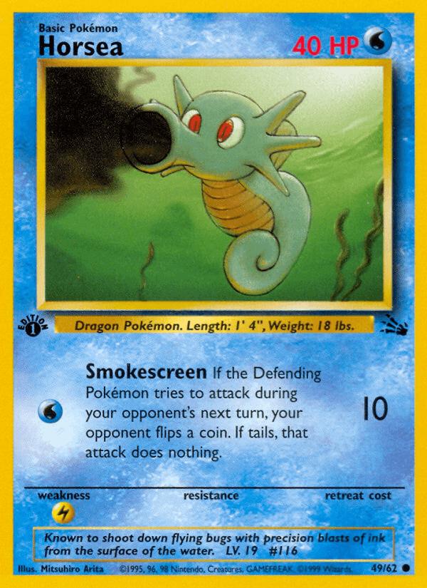 Horsea Fossil card