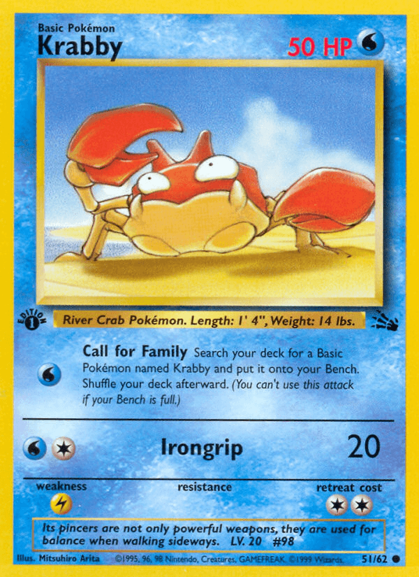 Krabby Fossil card