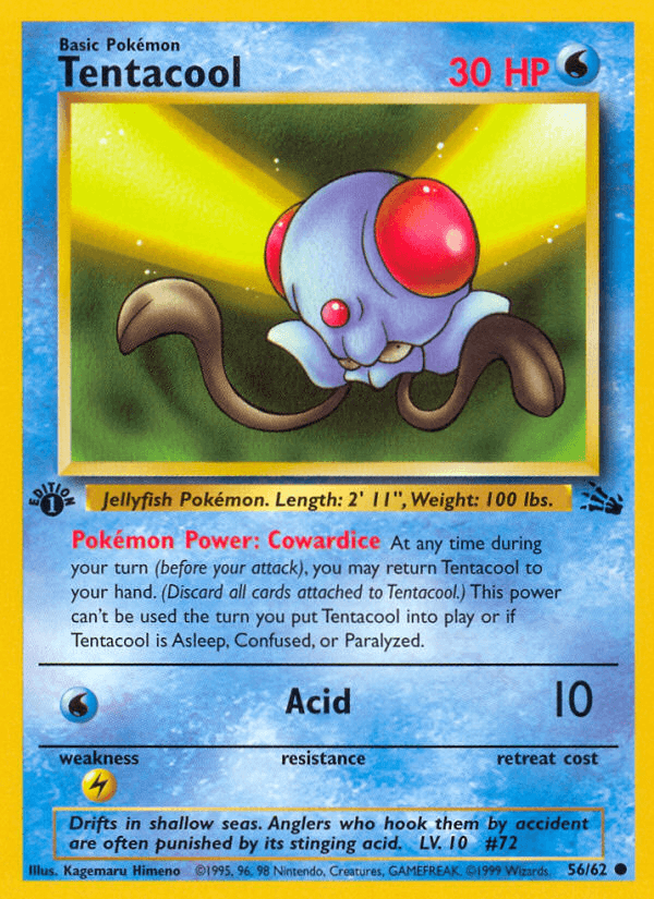 Tentacool Fossil card