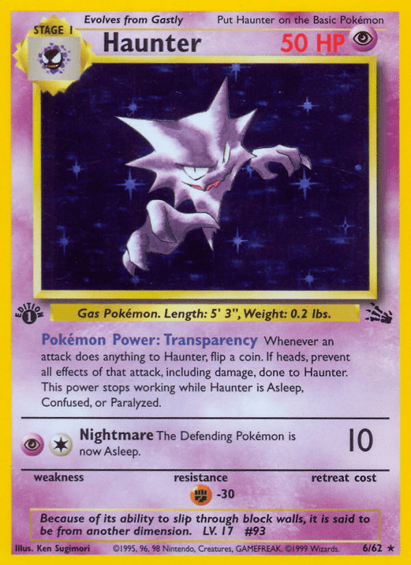 Haunter Fossil card