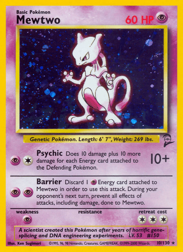 Mewtwo Base Set 2 card