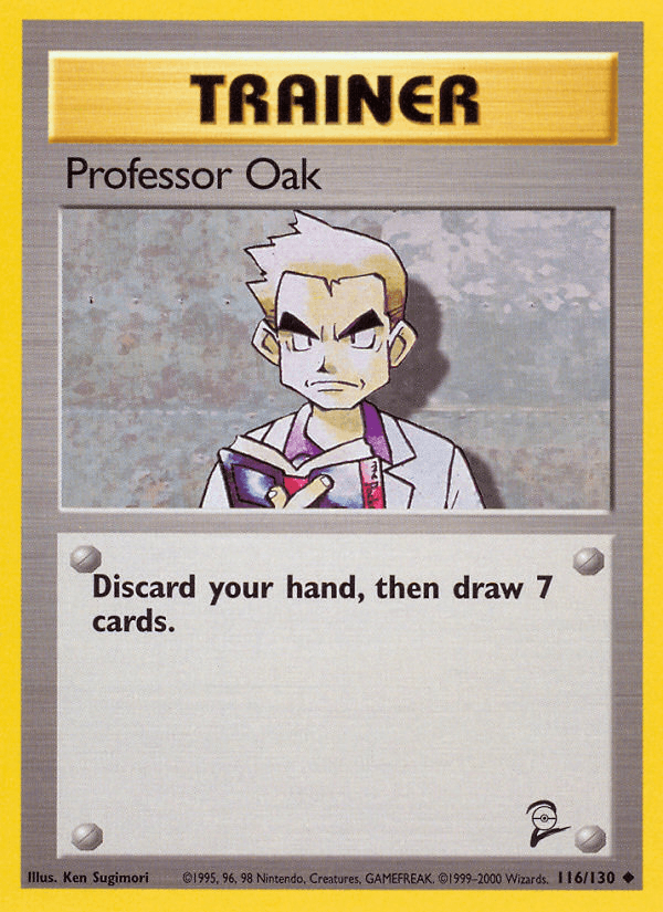 Professor Oak Base Set 2 card