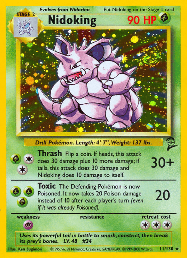 Nidoking Base Set 2 card