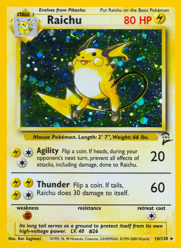 Raichu Base Set 2 card