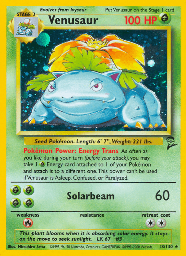 Venusaur Base Set 2 card