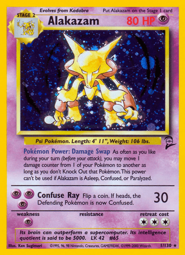 Alakazam Base Set 2 card