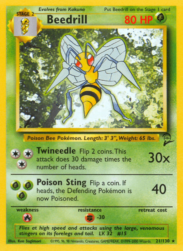 Beedrill Base Set 2 card