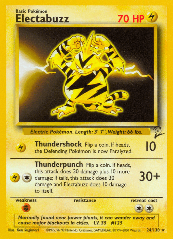 Electabuzz Base Set 2 card