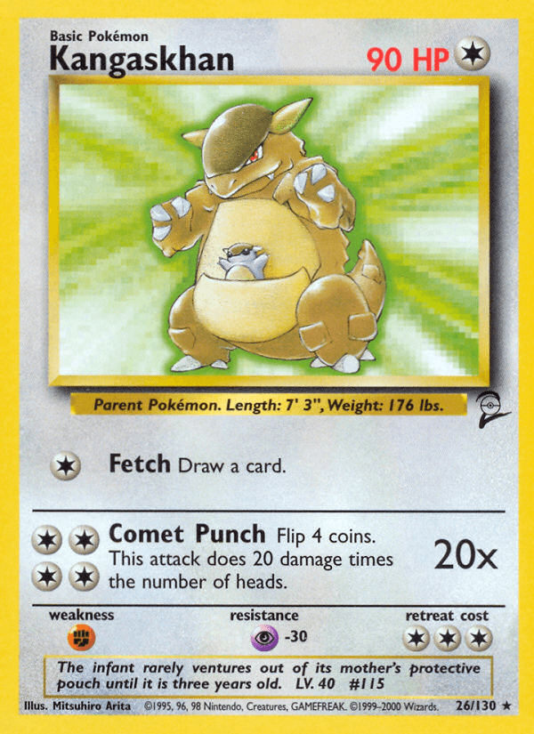 Kangaskhan Base Set 2 card