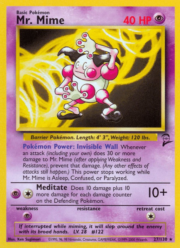 Mr. Mime Base Set 2 card