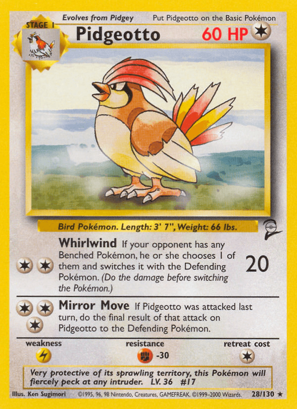 Pidgeotto Base Set 2 card