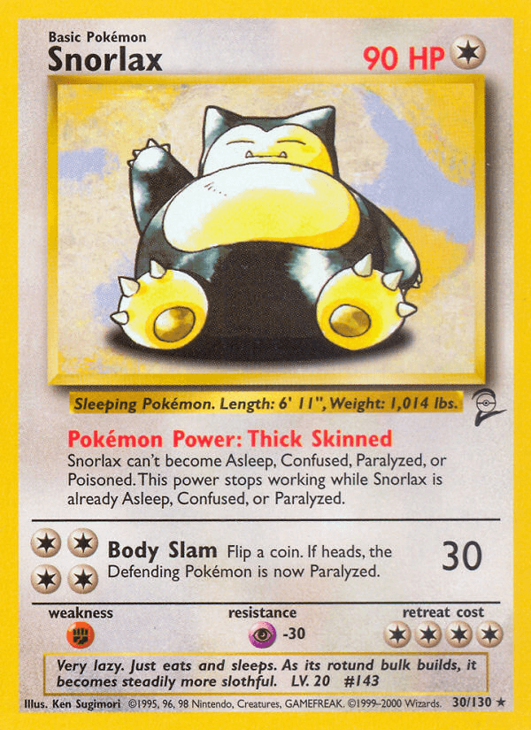Snorlax Base Set 2 card