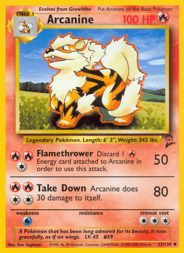 Arcanine Base Set 2 card