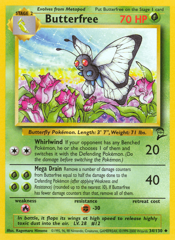 Butterfree Base Set 2 card