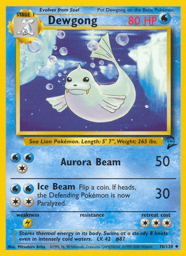 Dewgong Base Set 2 card
